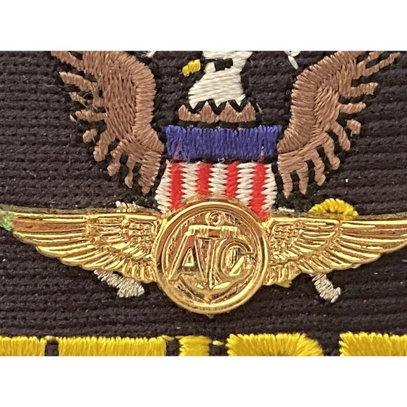 US Navy Cap Retired Snap Back Baseball Blue Embroidered OS Naval Aviation Wings - Picture 3 of 16